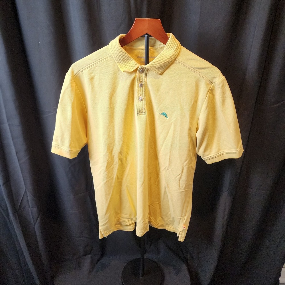 Tommy Bahama Mens Polo Shirt Yellow Size Medium‎